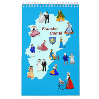 Calendario Costumes de franche- Comté, france