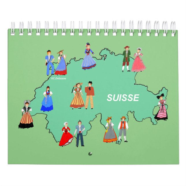 Calendario Costumes traditionnels de SUISSE (Tapa)
