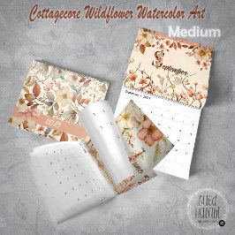 Calendario Cottagecore Wildflower Watercolor Art