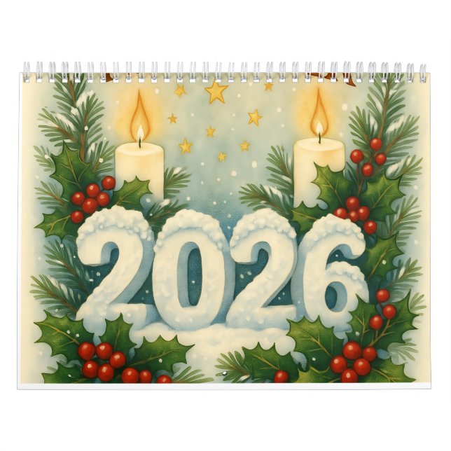 Calendario cozy happy new year 2026 wall calendar (Tapa)