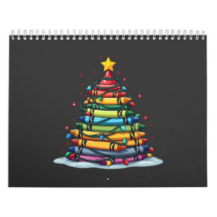 Calendario Crayon Christmas Tree Teacher Student Xmas