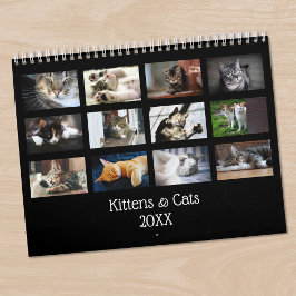Calendario Crea tu propia foto de Mascota de cubierta negra
