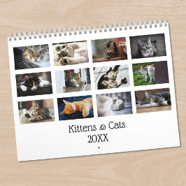 Calendario Crea tu propia foto de mascotas de gatos adorables