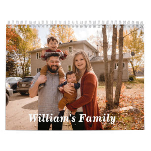 Calendario Crea tu propia foto y nombre de familia moderna 20
