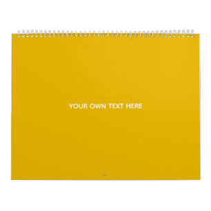 Calendario Crea tu propio diseño personalizado amarillo