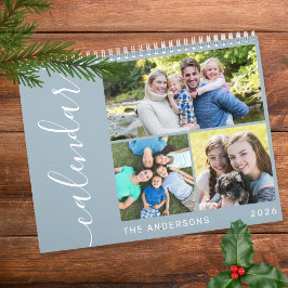 Calendario Crea tu propio guión mínimo de reunión de 3 fotos