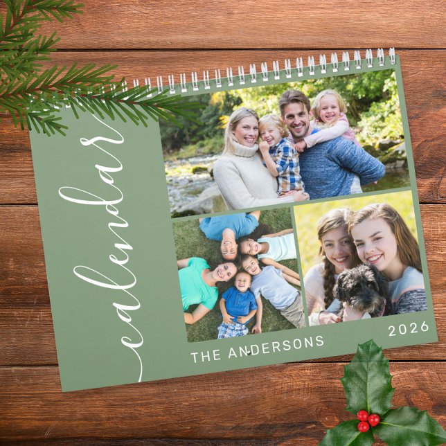 Calendario Crea tu propio guión mínimo de reunión de 3 fotos (Subido por el creador)