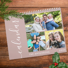 Calendario Crea tu propio guión mínimo de reunión de 3 fotos