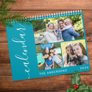 Calendario Crea tu propio guión mínimo de reunión de 3 fotos