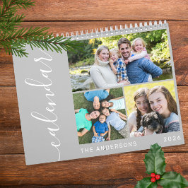 Calendario Crea tu propio guión mínimo de reunión de 3 fotos