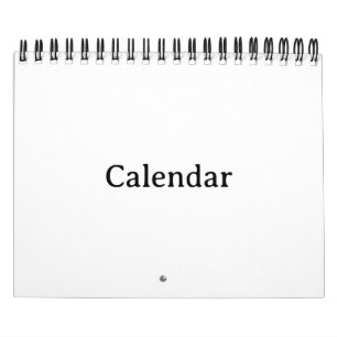 Calendario Crea tu propio negro pequeño de 5.5" x 7" dos pági