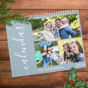 Calendario Crea tu propio script de collage minimalista de 3