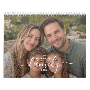 Calendario Crea tus propias fotos familiares minimalistas mod