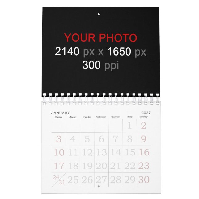 Calendario Creación personal (Jan 2027)