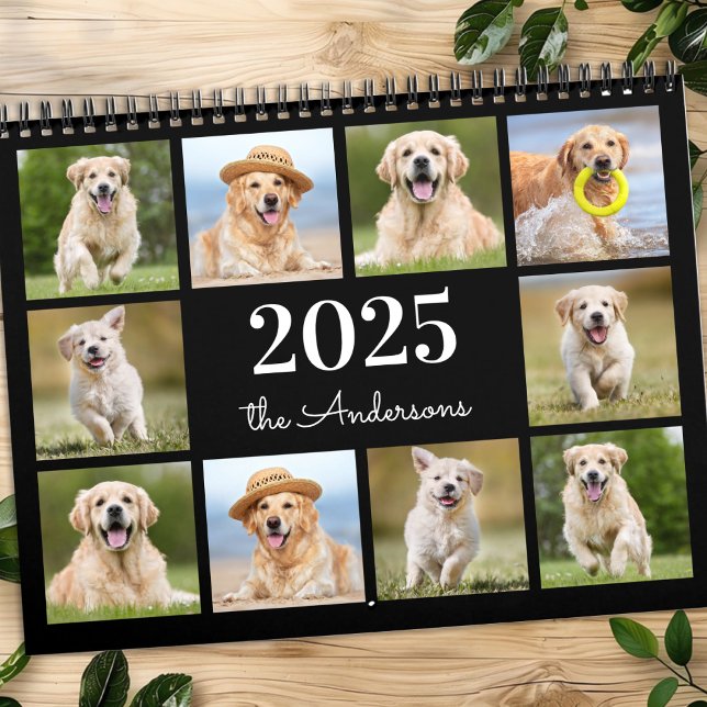 Calendario Crear año tu propio perro familiar foto personaliz (Subido por el creador)