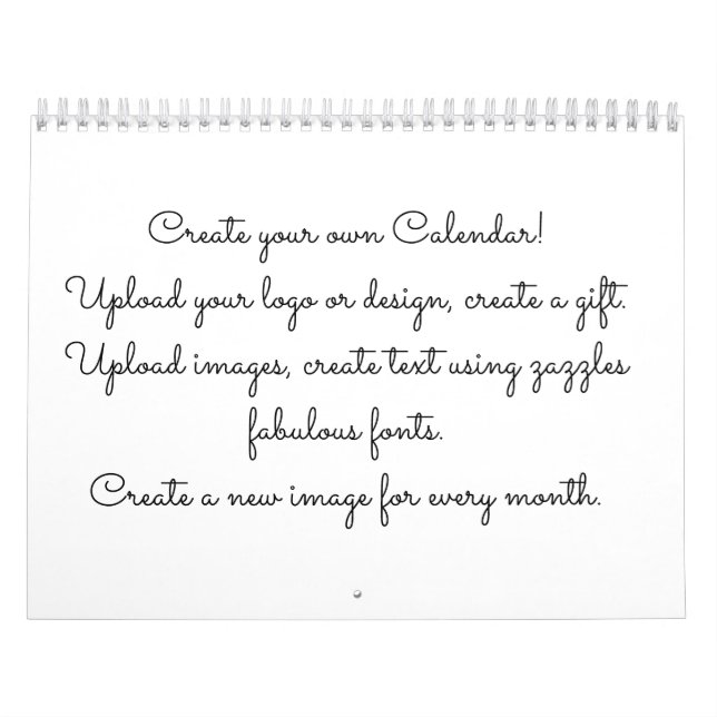 Calendario Crear su propio Personalizado (Tapa)