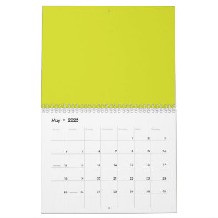 Calendario Crear un llamativo fondo amarillo de apelación vis