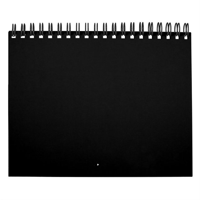 Calendario Create Your Own Black Custom Design Holiday Card (Tapa)