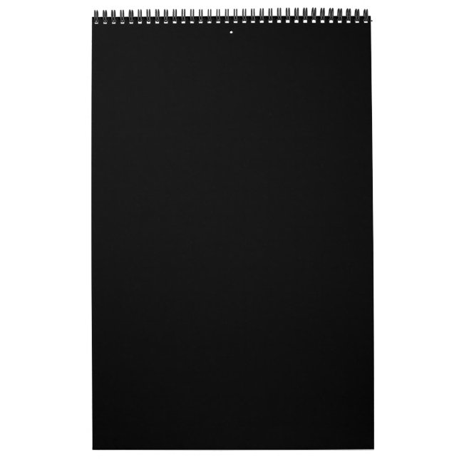 Calendario Create Your Own Black Custom Design Holiday Card (Tapa)