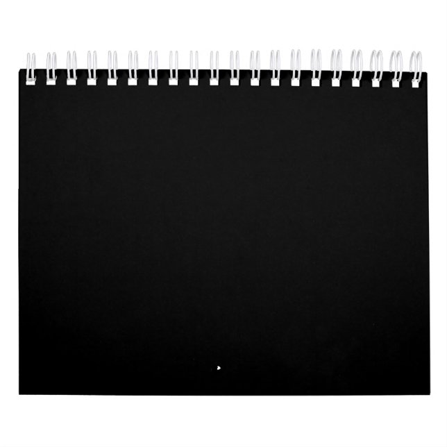 Calendario Create Your Own Black Custom Design Holiday Card (Tapa)