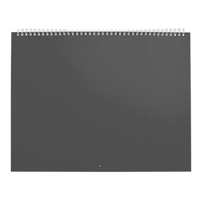 Calendario Create Your Own dark gray Custom Design (Tapa)
