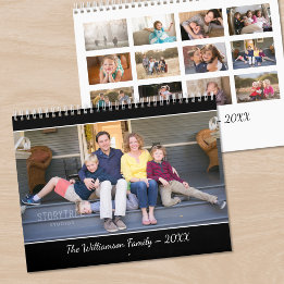Calendario Create Your Own Modern Black Cover Photo