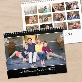 Calendario Create Your Own Modern Black Cover Photo