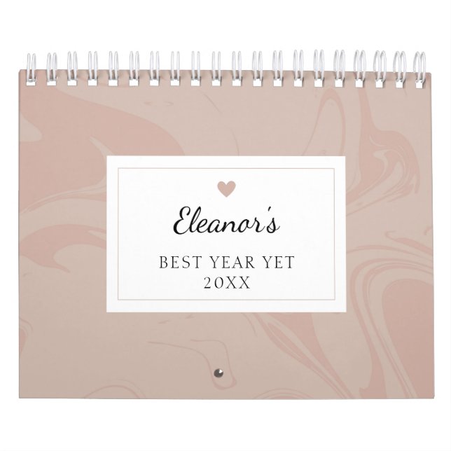 Calendario Create Your Own Motivational Quotes Marble Effect (Tapa)