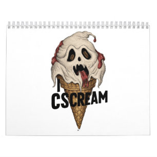 Calendario Crema de hielo fantasma espeluznante "I CSCREAM"