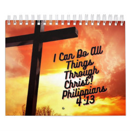 Calendario cristiano con versos de la Biblia