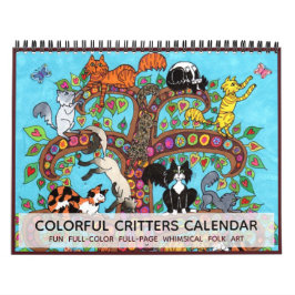 Calendario Critters coloridos divertidos y adorables animales