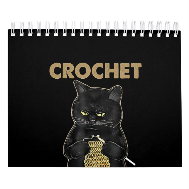 Calendario Crochet negro de gato porque el asesinato está mal (Tapa)