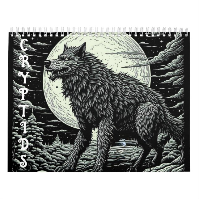 Calendario Cryptids Bigfoot, Chupacabra, Mothman, Yeti (Tapa)