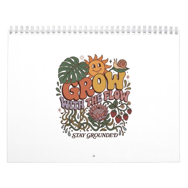 Calendario Cuaderno en espiral Retro Grow With The Flow | Boh (Tapa)