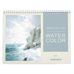 Calendario Cuadros de acuarela de Bella Artes americano