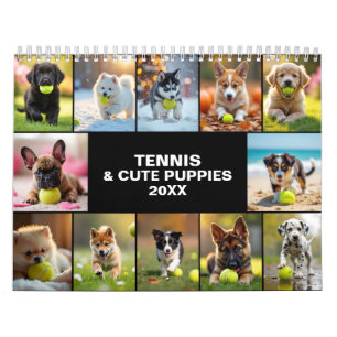 Calendario Cualquier año 🎾 12 Meses de Alegría de Tenis con