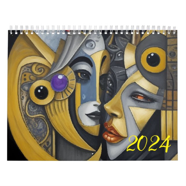Calendario Cubismo al estilo de Picasso. 2024 (Tapa)