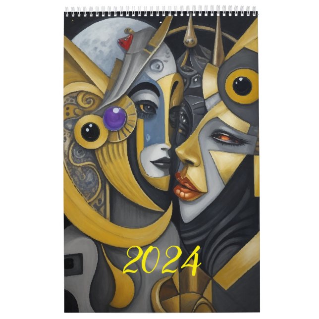 Calendario Cubismo al estilo de Picasso. 2024 (Tapa)