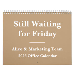 Calendario Cuenta regresiva divertida de oficina para el fin
