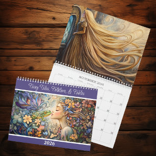 Calendario Cuentos de hadas, folclore y fábulas 2026 de 2 pág