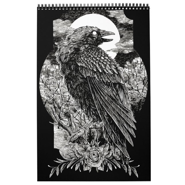 Calendario Cuervo Místico Oscuro (Tapa)