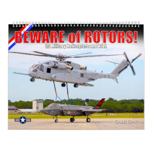 Calendario ¡CUIDADO con los ROTOR! Helicópteros militares de
