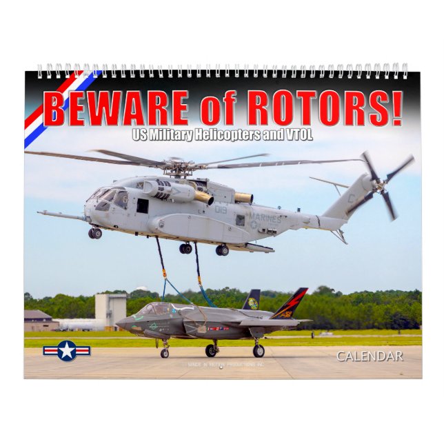 Calendario ¡CUIDADO con los ROTOR! Helicópteros militares de  (Tapa)