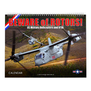 Calendario ¡CUIDADO con los ROTOR! Helicópteros y VTOL milita