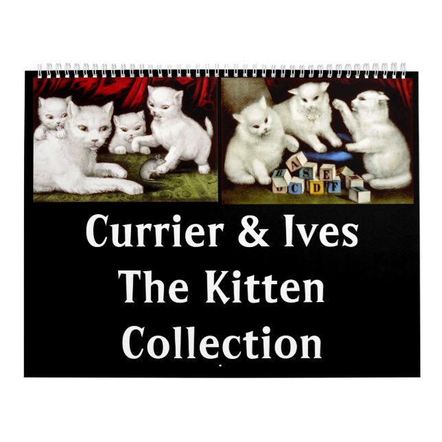 Calendario Currier & Ives - La colección de gatitos (Tapa)