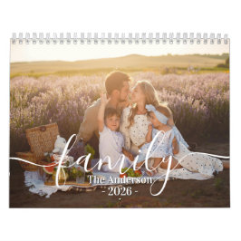 Calendario Custom Family Photo | Personalized Light Grey