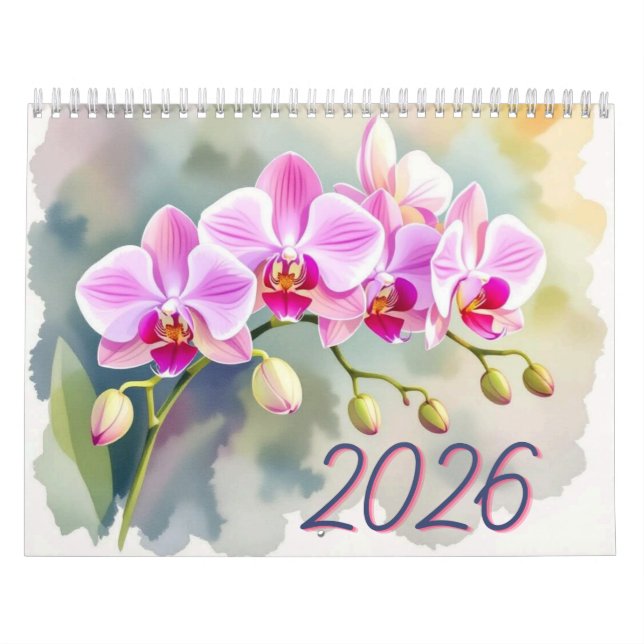 Calendario Custom Floral Photo Calendar Personalized Flower (Tapa)