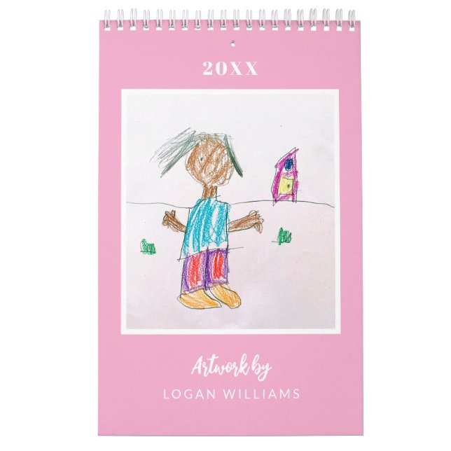 Calendario Custom Kids' Art Keepsake Christmas Gift (Tapa)