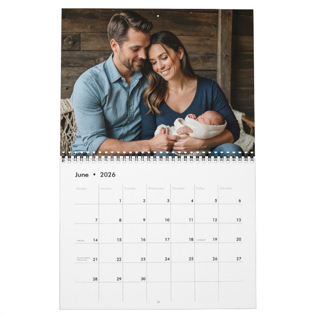Calendario Custom Photo Calendar – Full-Page Monthly Photos,  (Jun 2026)