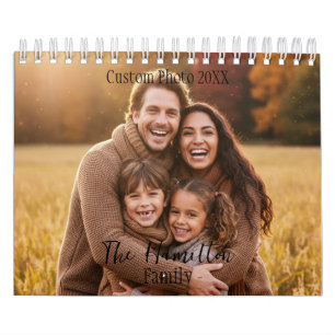 Calendario Custom Photo Calendar, Rustic Wall Design